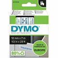 Dymo Label Tape, f/DYMO Labelmakers, 1/2inx23ft , Blue/White DYMS0720540